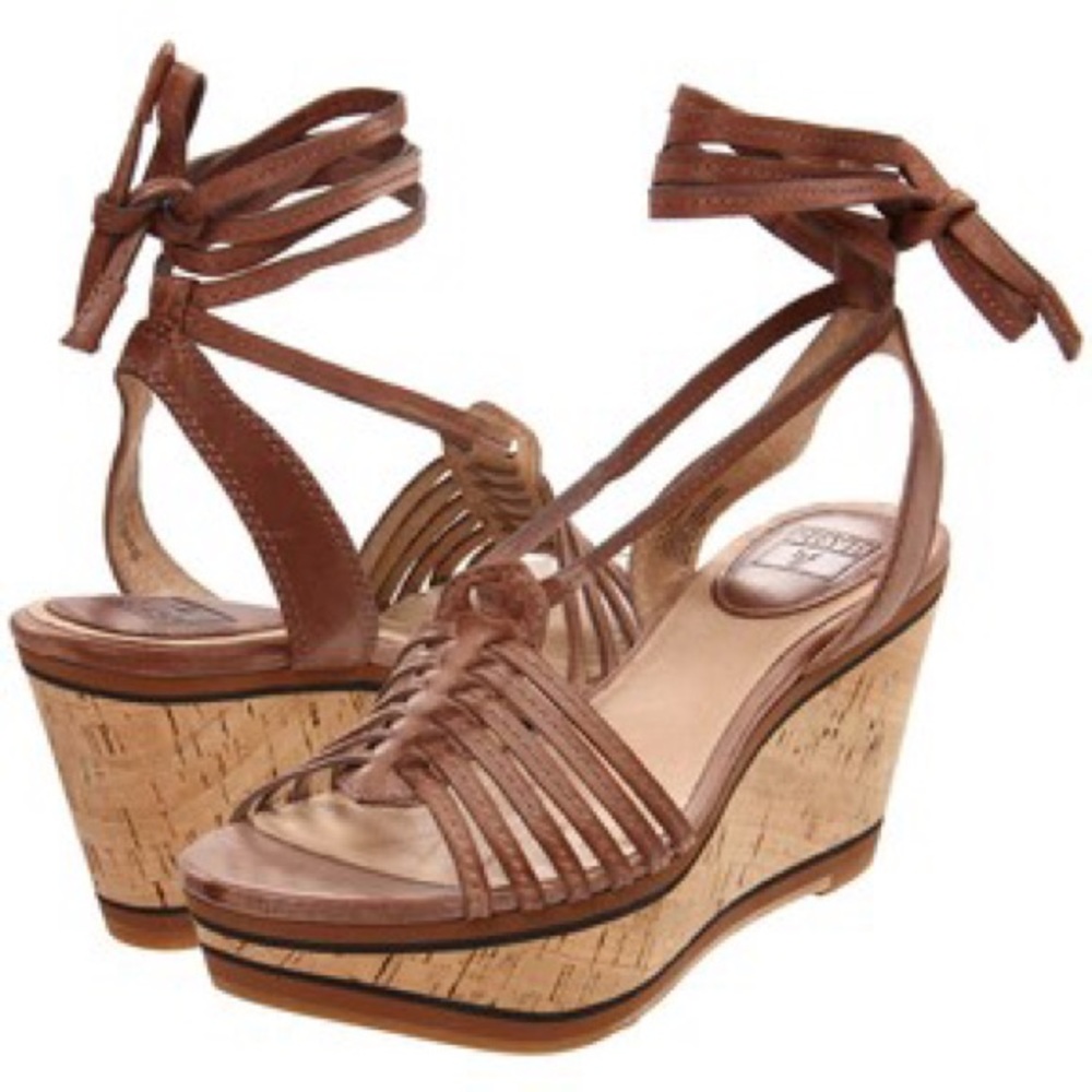 Frye Carlie strapped wedge